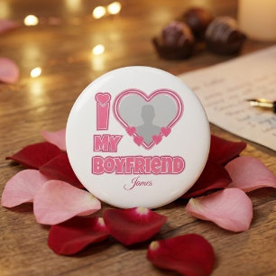 Bóton Redondo 2.54cm Eu Amo Meu Namorado Personalizado – Adicionar Foto