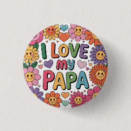 Bóton Redondo 2.54cm Eu amo meu papai