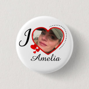 Bóton Redondo 2.54cm Eu Amo Minha Namorada Personalizada Personalizada