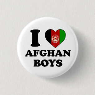 Bóton Redondo 2.54cm Eu amo o Afghan Boys