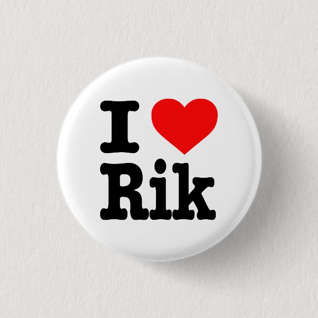 BÓTON REDONDO 2.54CM "EU AMO RIK " (Frente)