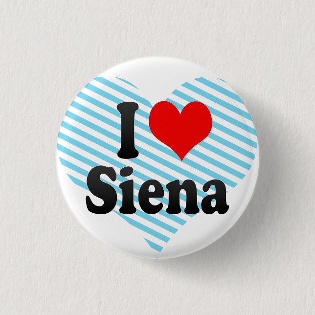Bóton Redondo 2.54cm Eu amo Siena (Frente)