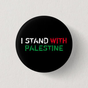 Bóton Redondo 2.54cm Eu apoio a tipografia verde-branca da Palestina