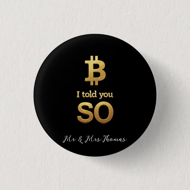 Bóton Redondo 2.54cm Eu Disse-Te, Bitmoney Ultimate Crypto Comeback (Frente)