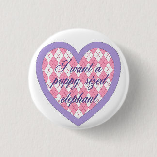 Bóton Redondo 2.54cm "Eu quero botão de um elefante feito sob medida