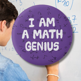 Bóton Redondo 2.54cm Eu sou um estudante de Física do Genius Matemático