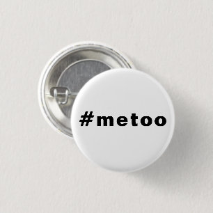 Bóton Redondo 2.54cm eu também, #metoo, orgulho preto branco