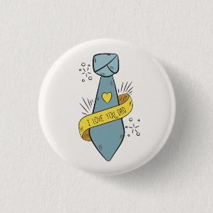 Bóton Redondo 2.54cm Eu te amo botão do Pin do dia dos pais do pai