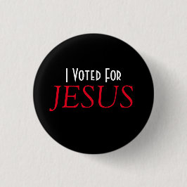Bóton Redondo 2.54cm Eu votei em JESUS Cristão