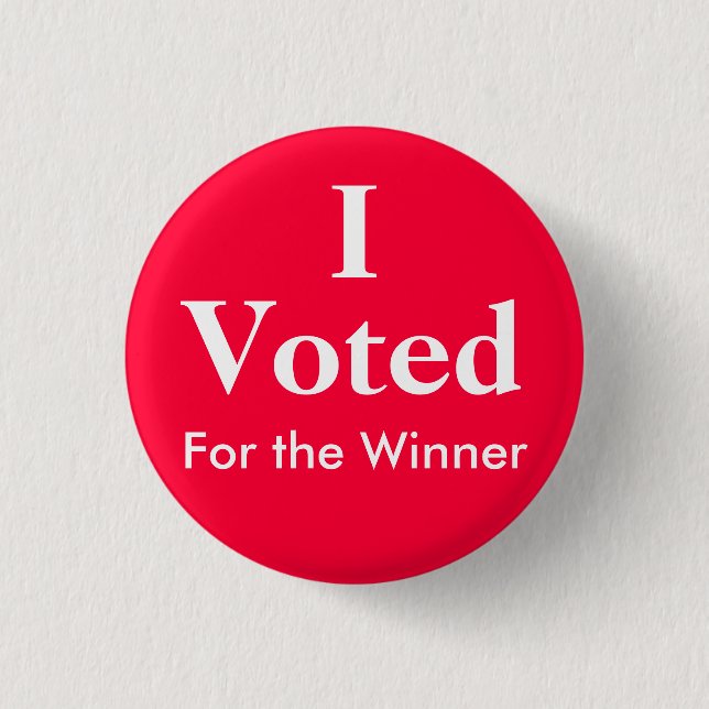 Bóton Redondo 2.54cm Eu votei para o vencedor (Frente)
