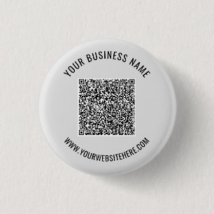 Bóton Redondo 2.54cm Exemplo de Botão de Código QR de Texto Personaliza