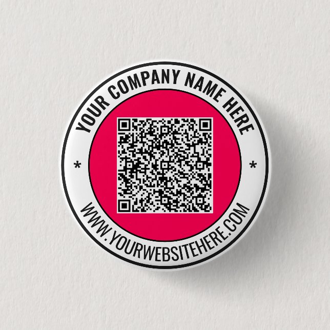 Bóton Redondo 2.54cm Exemplo de Botão de QR Code Promocional Personaliz (Frente)