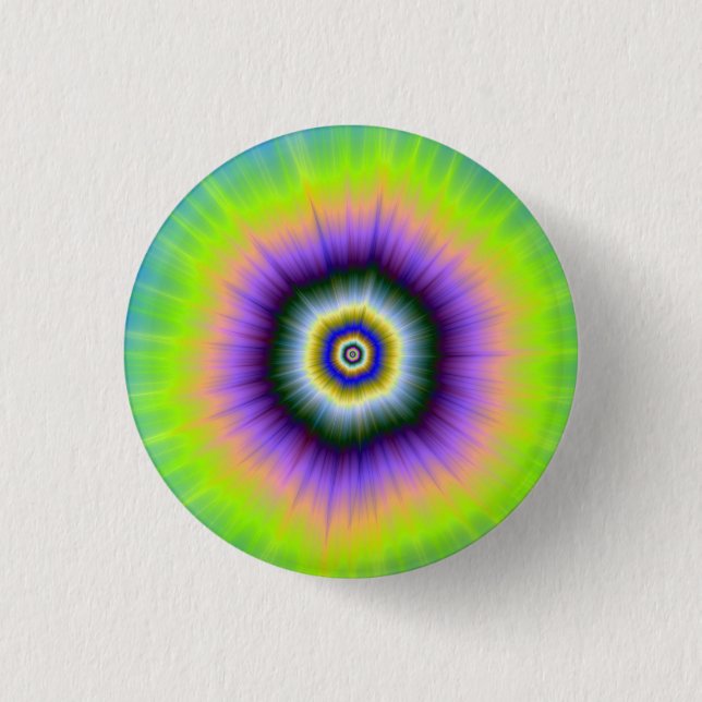 Bóton Redondo 2.54cm Explosão do botão Pinback em amarelo e violeta (Frente)