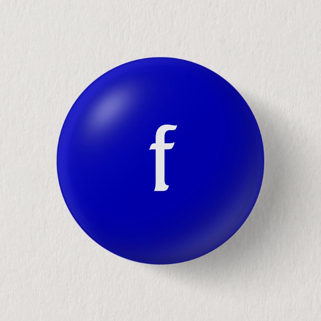 Bóton Redondo 2.54cm F Botão Monograma (Frente)