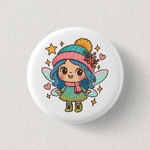 Fada Adorável do Inverno Arte de Fantasia Pastel K