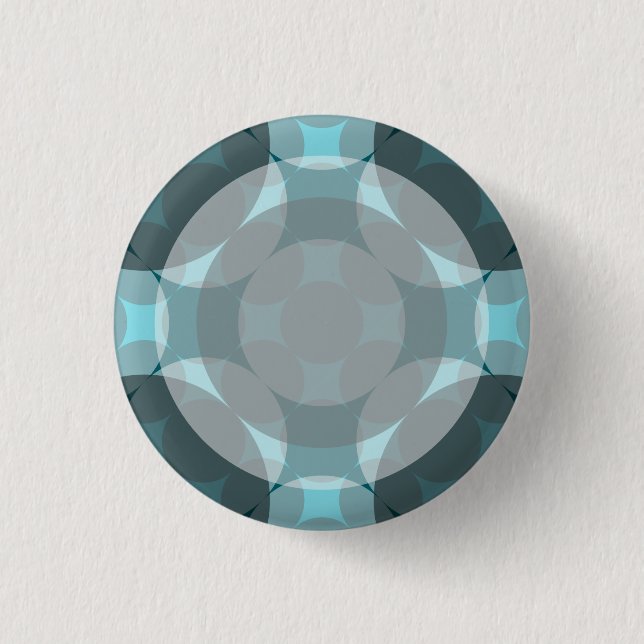Bóton Redondo 2.54cm Fade Circle Grid de Kenneth Yoncich (Frente)