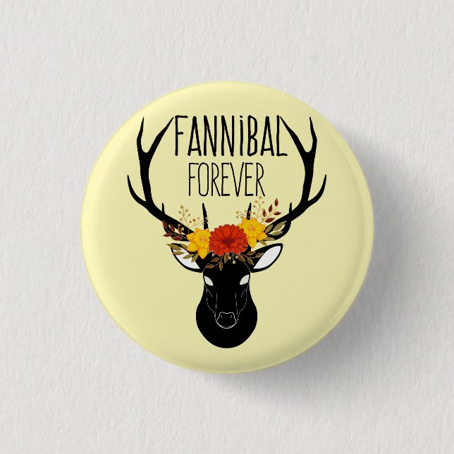 Bóton Redondo 2.54cm Fannibal para sempre (Frente)