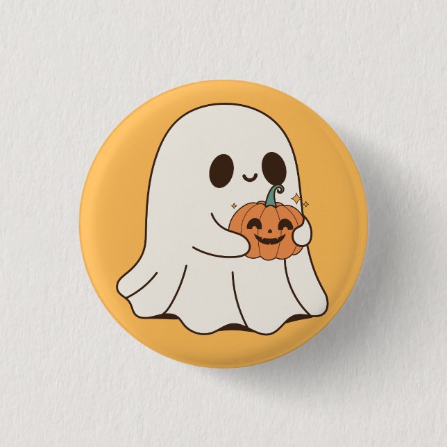 Bóton Redondo 2.54cm Fantasma Boo (Frente)