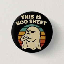 Bóton Redondo 2.54cm Fantasma Engraçado "Isto É Folha de Boo" Halloween