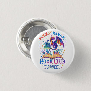 Bóton Redondo 2.54cm Fantasy Readers Book Club...