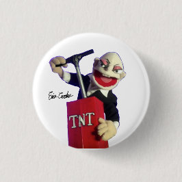 Bóton Redondo 2.54cm Fantoche punk com detonador de TNT