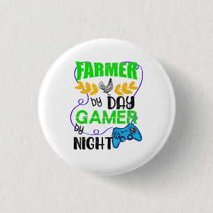Bóton Redondo 2.54cm Farmer por Day Gamer pela Noite