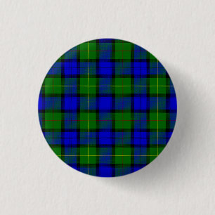 Bóton Redondo 2.54cm Farquharson tartan xadrez verde azul