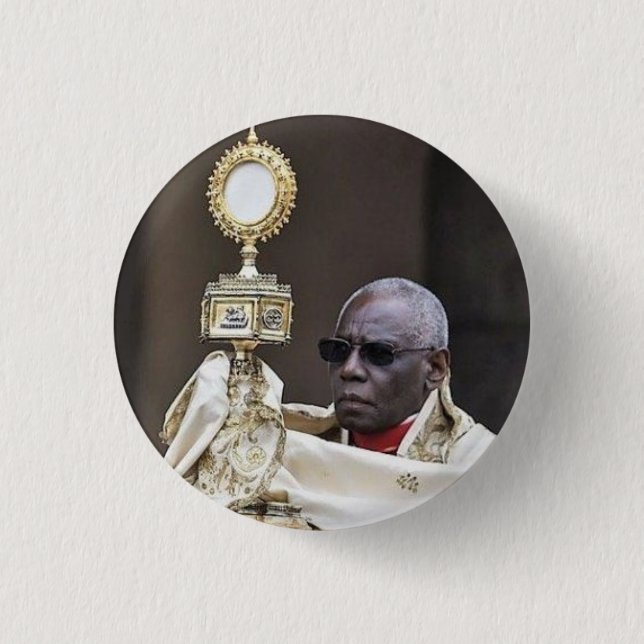 Bóton Redondo 2.54cm Father Robert Sarah (Frente)