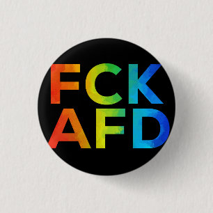 Bóton Redondo 2.54cm FCK AFD Regenbogen auf Schwarz