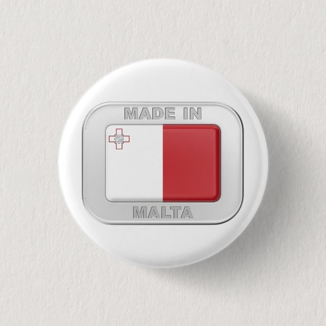 Bóton Redondo 2.54cm Feito em Malta (Frente)