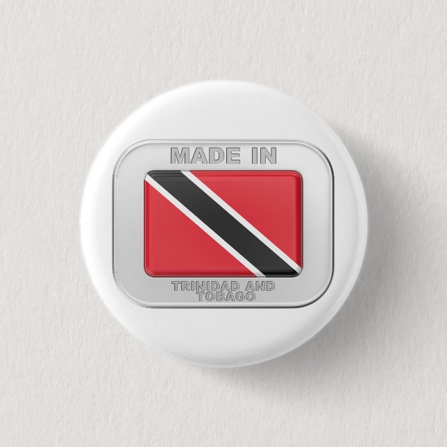 Bóton Redondo 2.54cm Feito em Trinidad e Tobago (Frente)
