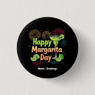 Bóton Redondo 2.54cm Feliz Dia Nacional da Margarita