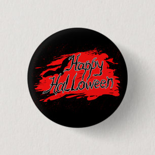 Bóton Redondo 2.54cm Feliz Halloween, pino preto assustador, Acessório