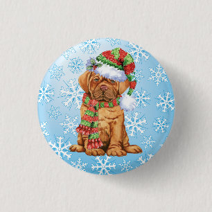 Bóton Redondo 2.54cm Feliz Howlidays Dogue