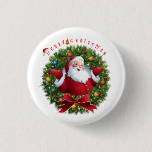 Feliz Natal Coroa de Natal do Papai Noel Design de