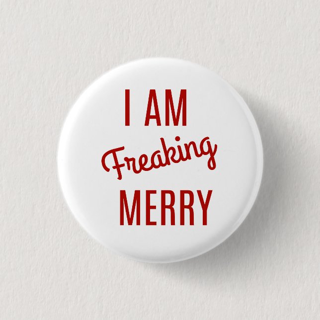 Bóton Redondo 2.54cm Feliz Pino de Natal (Frente)