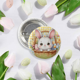 Bóton Redondo 2.54cm Felz pascoa vibrante em fundo amarelo