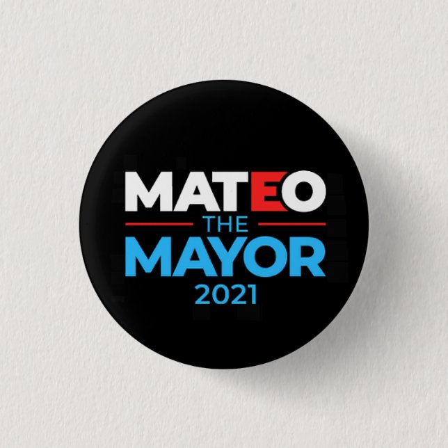 Bóton Redondo 2.54cm Fernando Mateo NYC Mayor 2021 (Frente)