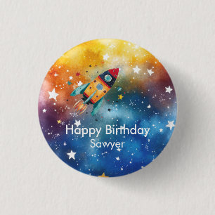 Bóton Redondo 2.54cm Festa de 1º Aniversário do Espaço Primeira Volta a