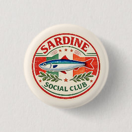 Bóton Redondo 2.54cm Festa de Verão Italiana do Sardine Social Club 