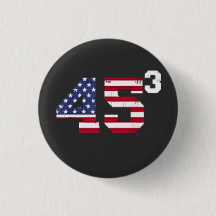 Bóton Redondo 2.54cm Fique com 45 Pro Trump USA Flag 4 de 4 de julho
