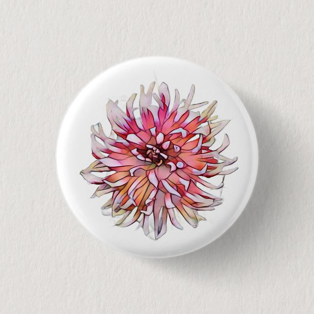 BÓTON REDONDO 2.54CM FLOR DE DÁLIA (Frente)