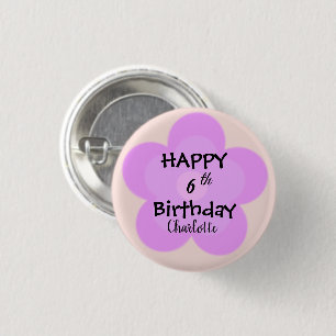 Bóton Redondo 2.54cm Flor de margarida de gradiente muito doce Nome de