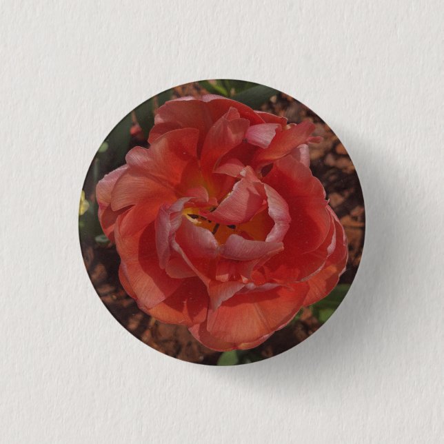 Bóton Redondo 2.54cm flor vermelha (Frente)
