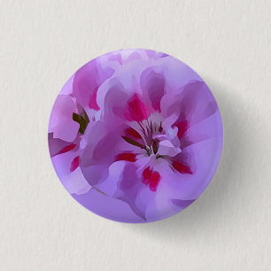 Bóton Redondo 2.54cm Flor violeta do hibiscus do abstrato do rosa