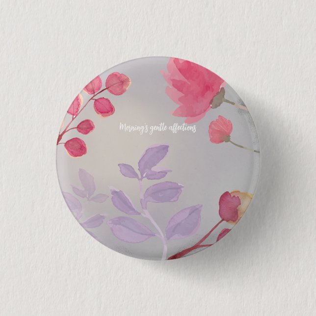 Bóton Redondo 2.54cm Flores (Frente)