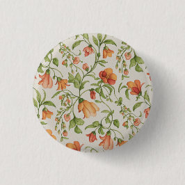 Bóton Redondo 2.54cm Flores 2