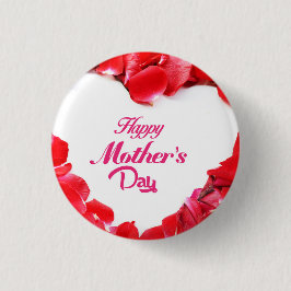 Bóton Redondo 2.54cm Flores de beleza floridas