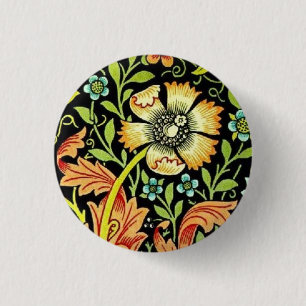 Bóton Redondo 2.54cm Flores de William Morris