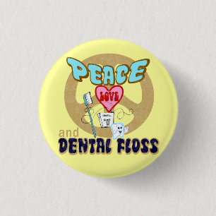 BÓTON REDONDO 2.54CM FLOSS DENTAL DO AMOR DA PAZ